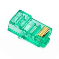 【✆New✆】 fangyili Oullx 6u Rj45 Ethernet ชุบทอง Cat5e แจ็ค Utp ปลั๊กโมดูลตัวเชื่อมต่อเครือข่าย Rj-45คริสตัลหัว Cat5 Multicolor สาย