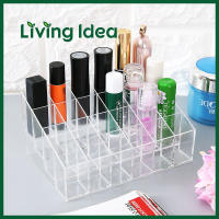 Living idea กล่องใส่ลิปสติก 24 ช่อง แท่นใสสำหรับวางเครื่องสำอาง เครื่องประดับต่างๆ