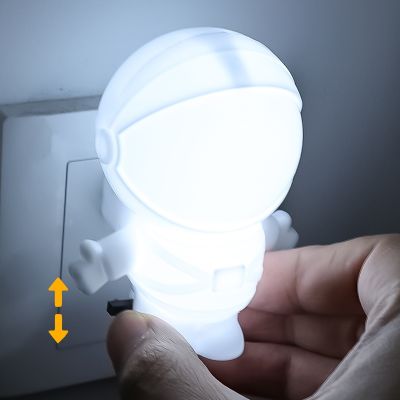 【CC】 Astronaut Night Bedside Table Lamp US Plug Lights Children Bedroom Saving Lamps