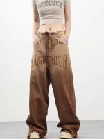 ผู้หญิงกางเกงยีนส์แฟชั่น Y2k กางเกงยีนส์เสื้อผ้ากางเกงขากว้าง Streetwear วินเทจกางเกงหญิงอะนิเมะตรงกางเกงยีนส์กางเกงยีนส์เอวสูง