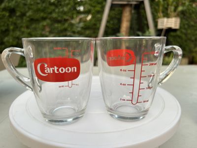 (ราคาส่ง-ยกลัง 6 ใบ) แก้วตวงCartoon มีหูจับ มีสเกลบอกปริมาตร 8 ออนซ์ 250 ml