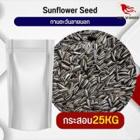 ทานตะวันลายนอก Strip SunFlower อาหารนก อาหารสัตว์ (กระสอบ 25KG)