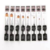 4/8Pcs Nylon Hair Round Watercolor Painting Brushes Oil Acrylic DIY Gouache Silver Black Rod Pen For Artist Painters Beginners