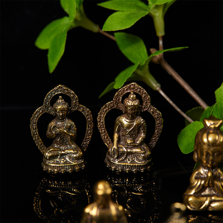 ck-1pc-brass-guanyin-buddha-figurine-โต๊ะทำงานตกแต่งมินิรูปปั้นตกแต่งครัวเรือน