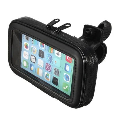 Motorcycle Bike Handlebar 5.5 Inch Waterproof Bag Case Cell Phone Gps Mount Holder
