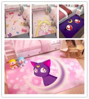 【cw】 Pink Anime Floor Big Rug Bedroom Doormat Non-slip Cartoon Kawaii Area for Room ！