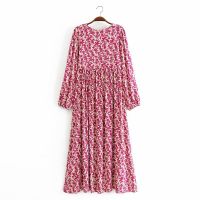 New Printing Tassel Casual Midi Dress 8516