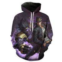 2022ใหม่ผู้ชายผู้หญิงเด็ก Kujo Jotaro 3D พิมพ์ลายอะนิเมะ JoJo Hoodies ผจญภัยแบบแปลกประหลาด Unisex Tops เสื้อกันหนาวมีฮู้ดเย็น