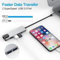 11In 1 USB C ฮับแท่นวางมือถือชนิด C ถึง4K USB 3.0อะแดปเตอร์ OTG VGA PD RJ45 Ethernet Sd/tf 3.5Mm สำหรับ Macbook Air