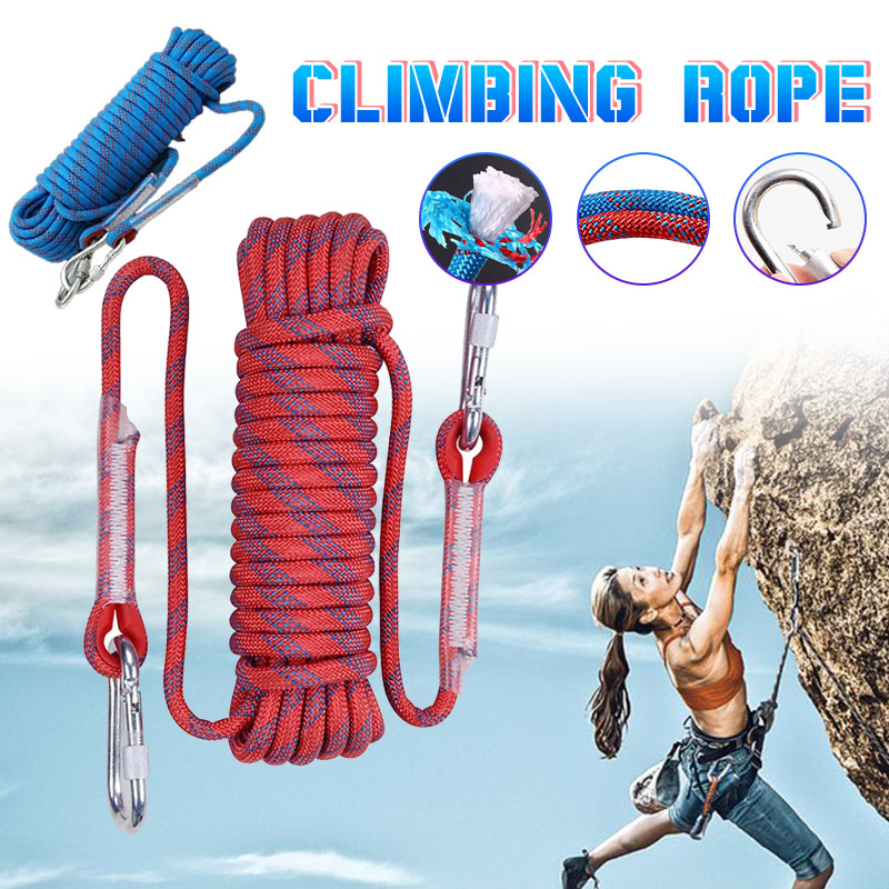 Details about   Nylon Rope 10mm Diameter Maximum Load 2697 lbs Outdoor Rock Climbing Escape for 