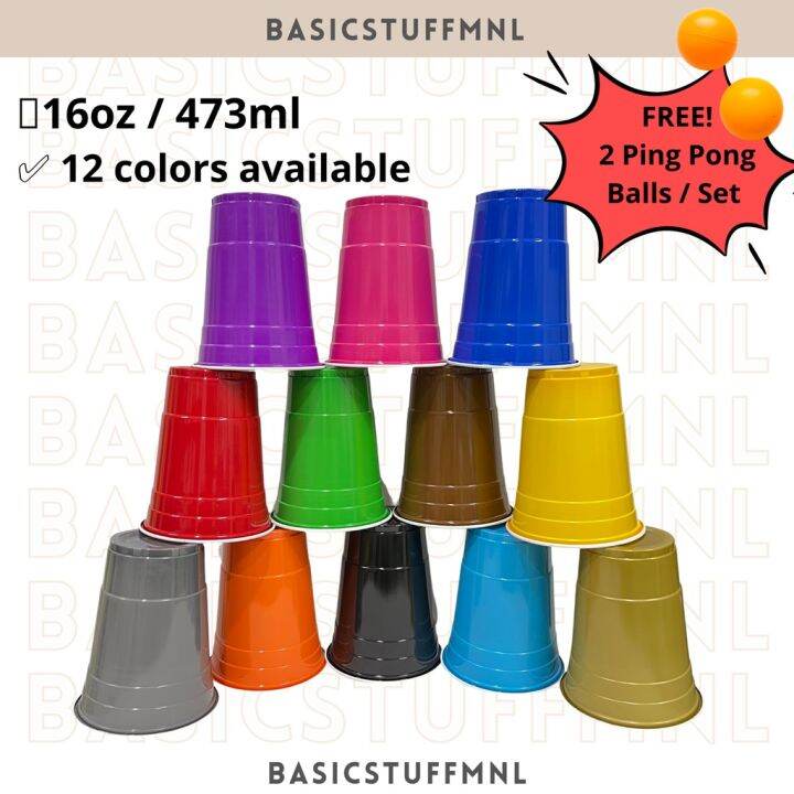 16oz 473ml Disposable Party Cups 12 colors socksbuffet Lazada PH