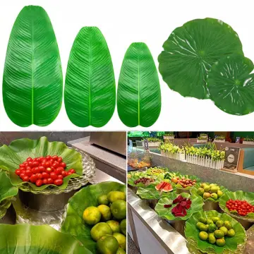 4Pcs Artificial Tropical Banana Leaves Hawaiian Party Jungle Beach