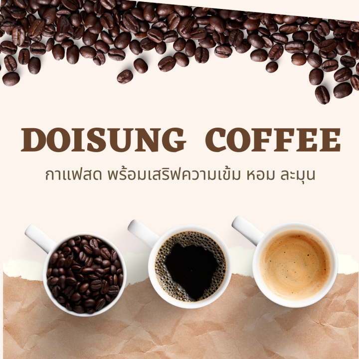 เมล็ดกาแฟคั่วโรบัสต้าชุมพร-100-500ก-กาแฟสด-กาแฟคั่วใหม่ทุกวัน-หอม-เข้ม-กลมกล่อม-doisung