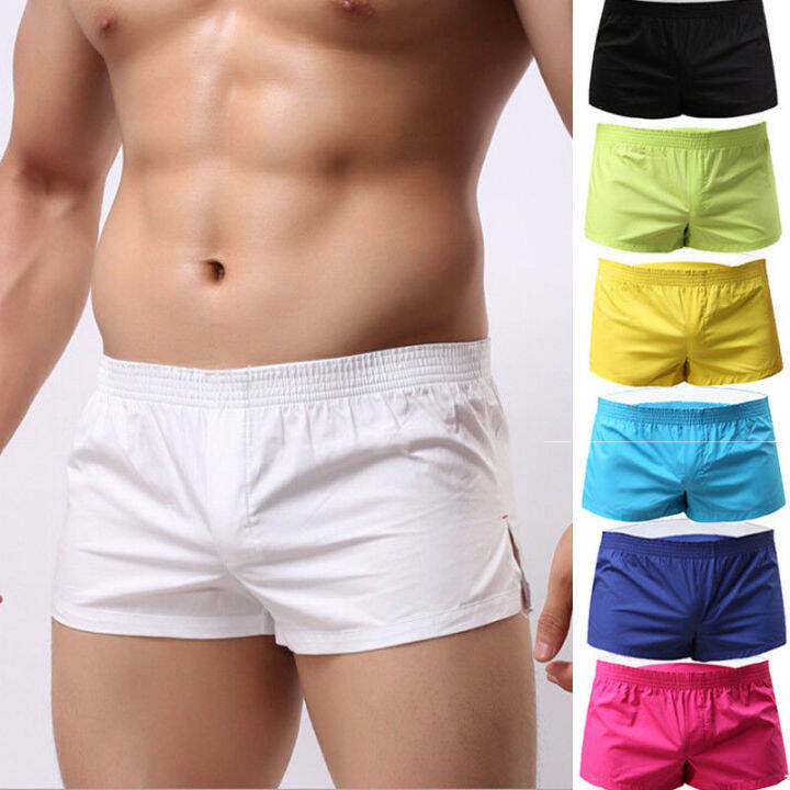 2022-men-summer-breathable-cotton-male-gym-sports-running-sleep-comfortable-casual-shorts-for-7-colors