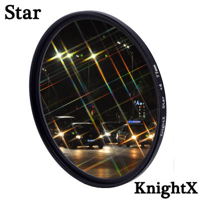 KnightX Star Line 4 6 8 Star Camera Lens Filter For canon sony nikon 1200d 200d 24-105 d80 700d d5100 dslr 60d 52mm 58mm 67mm