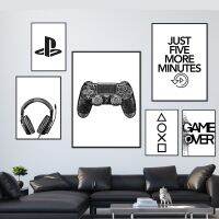 Nordic Gaming Game Quotes โปสเตอร์ผ้าใบ-สีดำและสีขาวตกแต่ง Zone Wall Art-เด็ก Boys Gamer Room Decor - Kawaii Home โปสเตอร์-เหมาะสำหรับวิดีโอเกมผู้ที่ชื่นชอบ