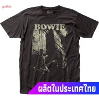 COD Letitia Robbins เสื้อยืดยอดนิยม Impact Merchandising Mens David Bowie Guitar T-Shirt Coal XX-Large Black Mens Womens T-shirts