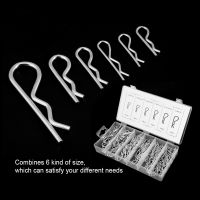 R Type Cotter Pin 150pcs R Cotter Pin Tractor Pin Clip Assortment Fastener Set 6 Sizes with Plastic Box