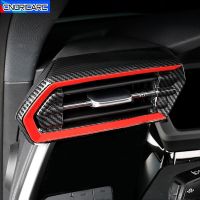 New Product Car Styling Dashboard Side Air Conditioning Outlet Frame Decoration Cover Trim For Audi A3 8Y 2020-2021 Carbon Fiber Color