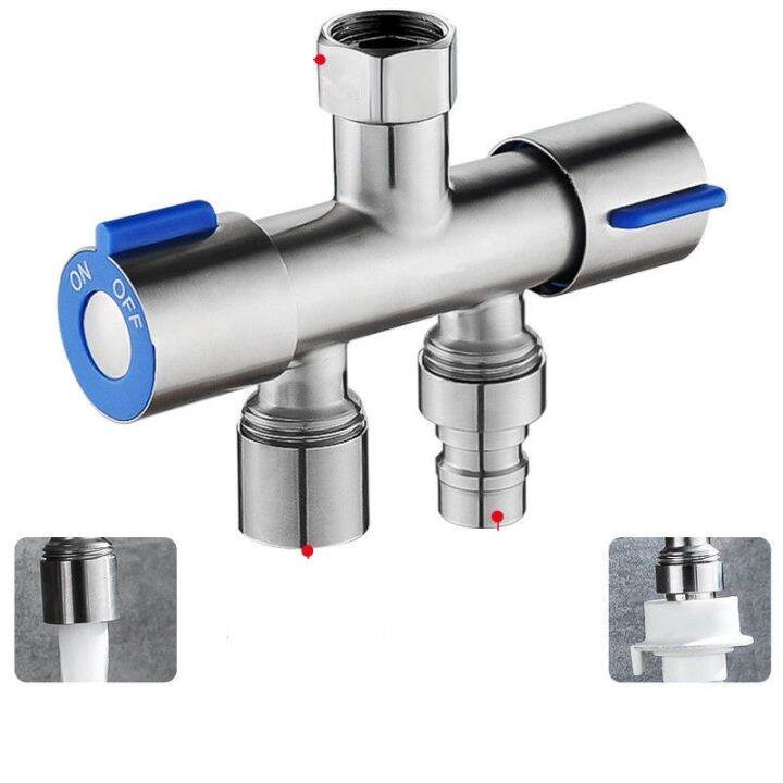 Stainless 304 Double Angle Valve 2 Way Angle Valve Multi-Function ...