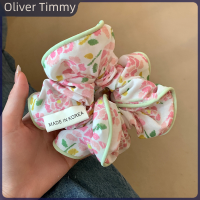 [Oliver Timmy] ที่มัดผมรูปดอกไม้แฟชั่นเกาหลีสำหรับผู้หญิงเด็กผู้หญิงผมยางยืดเครื่องประดับผมห่วงผูกผมเชือกที่คาดผม