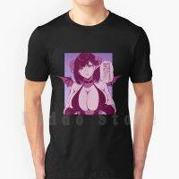 Busty Succubus Ecchi Print Cotton T-shirt For Men Hentai Ecchi Clothes Anime Manga Cmic Japn Japons Waifu Sexy