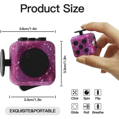 【Ready Stock】ของเล่น Fidget Cube Spinner พร้อมลูกบอล Click Ball สําหรับเด็กผู้ใหญ่เล่นคลายเครียดสมาธิสั้นออทิสติก