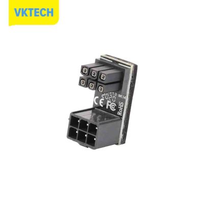 [Vktech] ATX 6 Pin 8 Pin Female To Male 180 Degree Angled Graphics Card Power Adapter