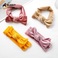 New Velvet Baby Headband Turban Big Bowknot Baby Girl Headband For Newborn Bow Hair Band Children Kid Head Wrap Hair Accessories