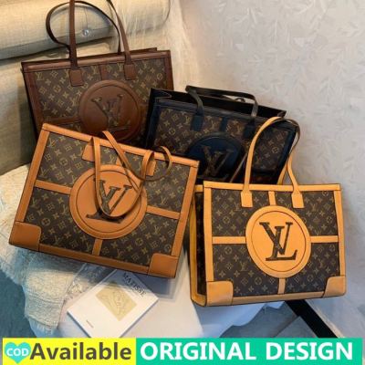 (คุณภาพพรีเมี่ยม) LV กระเป๋าถือ,ใหม่กระเป๋าสะพายข้างหนัง Pu ความจุขนาดใหญ่กระเป๋าถือมีซิปสำหรับผู้หญิงแฟชั่นเกาหลีของแท้2022