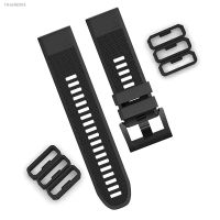 ✕❍✇ For Garmin Fenix7S 7 7X 6 6S 6X 5S 5 5X Rubber Buckle Accessory Strap 26mm 22mm 20mm Retaining Ring Secure Fixing Retaining Ring