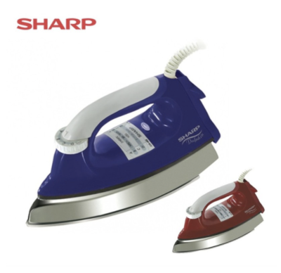 SHARP เตารีดแห้ง รุ่น AM-465T (ผิวหน้าเคลือบโพลีฟลอน POLY-FLON) ( ส่งคละสี)