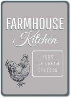 Lupeishop Hen Sign สำหรับ Farmhouse Kitchen - Vintage Farm Kitchen ป้ายโลหะ Wall Decor 8X12นิ้ว20x30cm