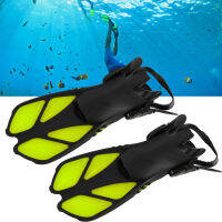 ตีนกบว่ายน้ำแบบปรับได้ 2 ชิ้น Soft TPR เปิดส้น Long Diving Flippers สำหรับ Snorkeling