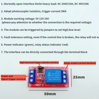 โมดูลรีเลย์ทริกเกอร์ระดับสูง/ต่ำ1/2/4/6/8ช่องสัญญาณ5v12v24v โมดูลการควบคุมอัจฉริยะบ้านพร้อมเอาต์พุตแยกออปโต้คัปเปลอร์