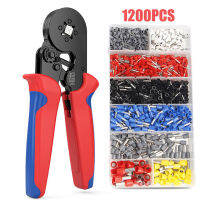 1200PCS European-style cold pressure tube terminal HSC8 6-4A tube type pre-insulated terminal + pliers set box