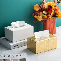 Simple Solid Color Tissue Box Leather Material Napkin Holder Home Decor Office Storage Napkin Holder for Kitchen Wet Wipes Box