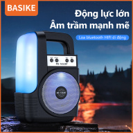 BASIKE Loa bluetooth di động ngoài trời Âm thanh di động U đĩa loa siêu trầm Tiếng Việt hát và nhảy loa đặc biệt hỗ trợ khe cắm thẻ nhớ TF + USB +Bluetooth công loa kép 3D âm lượng lớn thumbnail