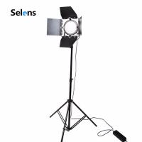 Selens 65 W LED สีแดงหัวหรี่แสงได้ไฟสตูดิโอ Photo โคมไฟสตูดิโอ 180 ซม. การถ่ายภาพย้อนกลับไฟแบบพับขาตั้ง