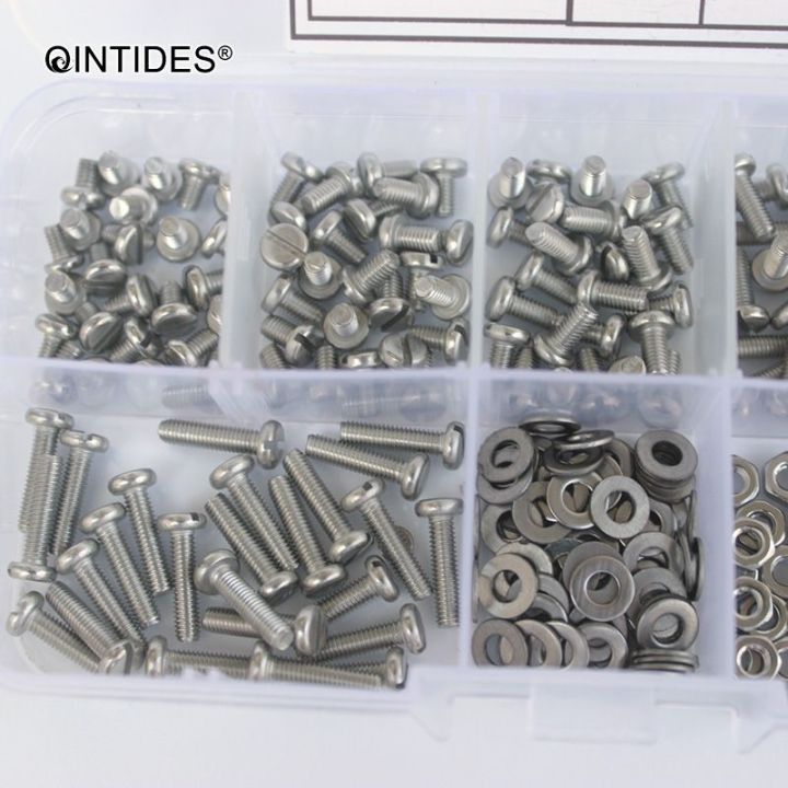 haotao-hardware-qintides-m1-6-m2-m2-5-m3-300ชิ้นผสม-slotted-สกรู-head-head-ชุดสารพันสแตนเลส-slotted-สกรูสกรูเครื่อง