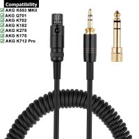 ◘◘☃ Mini XLR 3-Pin 6.35mm Replacement Spring Cable Cord For AKG Q701 K702 K182 K275 K175 K712 Pro K553 MKII K267 Tiesto Headphones