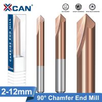 XCAN Chamfer Mill 2-12mm Degrees Chamfering Cutter Carbide End Wood Metalworking Milling for Machine