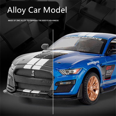 1:24 Ford Mustang Shelby GT500 Alloy Racing Car Model Diecast &amp; Toy Vehicles Metal Car Model Simulation Collection Kids Toy Gift