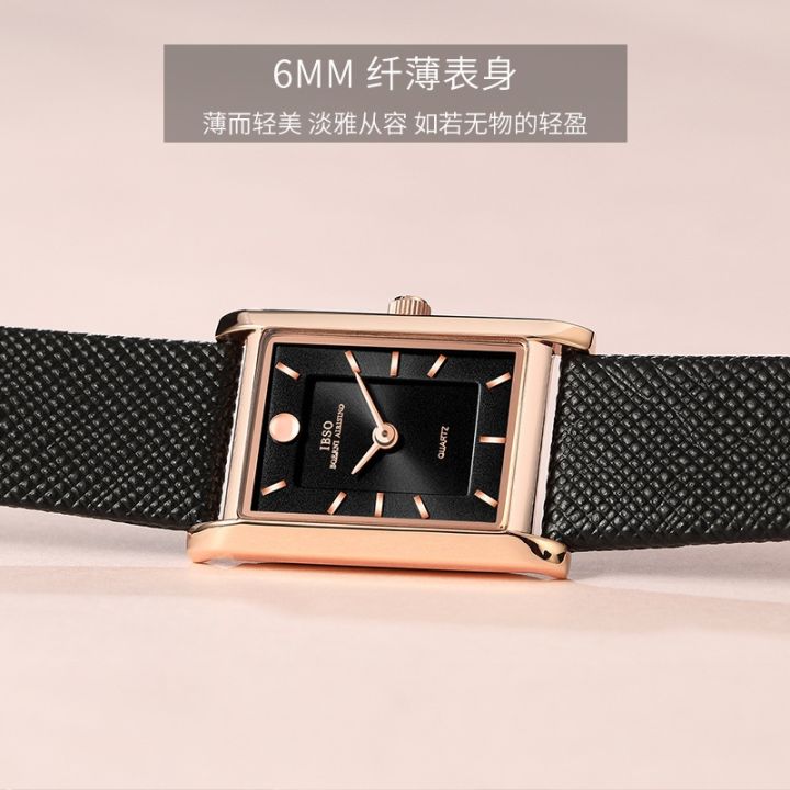 the-new-2022-live-web-celebrity-watches-female-ms-square-waterproof-leather-counters-authentic-fine-thin-sheets