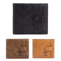 E0BULLCAPTAIN Genuine Leather Men Wallets Credit Business Ca