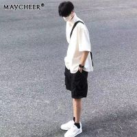 MAYCHEER   เสื้อเชิ๊ตแขนยาวอเนกประสงค์,เสื้อเชิ๊ตลำลองสีทึบเรียบง่ายเสื้อเสื้อฤดูร้อน