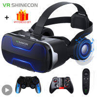 2022VR Shinecon 3 D C Asque Viar 3D แว่นตาชุดหูฟังความเป็นจริงเสมือนหมวกกันน็อคแว่นตาเลนส์เสริมสำหรับศัพท์มาร์ทโฟนกล้องส่องทางไกล