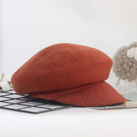 Autumn Winter Wool Hats for Women Solid Plain Octagonal Newsboy Cap Men Ladies Casual Wool Hats Winter Beret Women Painter Caps