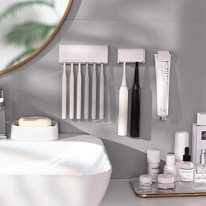 toothbrush-stand-shaver-rack-organizer-electric-toothbrush-wall-mounted-toothpaste-holder-space-saving-bathroom-accessories