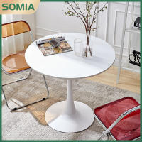 Somia โต๊ะกลมโต๊ะกาแฟ โต๊ะประชุม โต๊ะอาหารทนาการสีขาว ขนาดกว้าง 60/70/80 cm สินค้าส่งออกjapanแข็งแรงราคาถูก